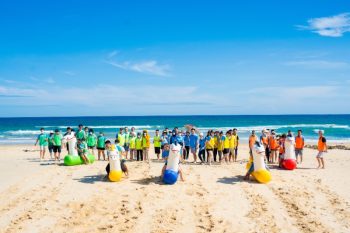 Team building at My Khe beach, Da Nang